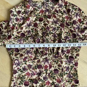 NEW Zara floral mini dress BLOGGERS FAVORITE!!! thumbnail 7
