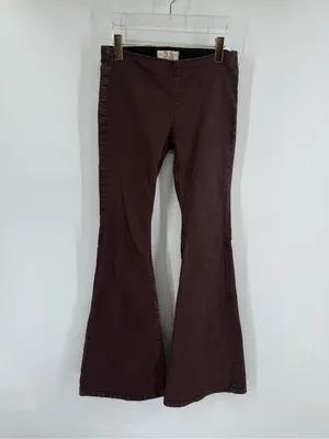 FREE PEOPLE Penny‎ Pull On Flare In Chocolate size 28 thumbnail 3
