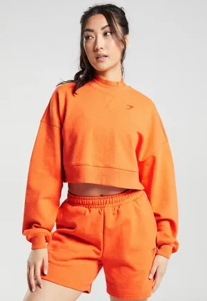 Sold out gymshark cropped crewneck thumbnail 1