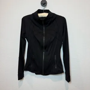 Black Women's Running Jacket with Thumb Holes Size 8 thumbnail 3