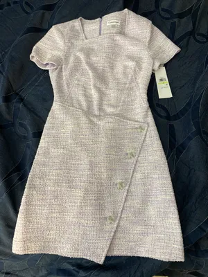 Calvin Klein Lavender Classy Tweed Dress thumbnail 2