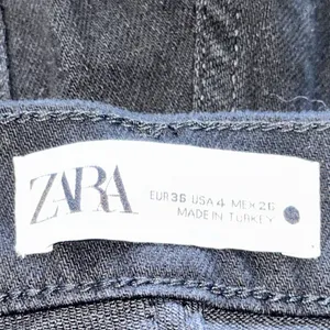 NWT Zara Women’s Jeans Womens Size 4 Black Hi Rise Straight Leg Dark Wash Denim thumbnail 3