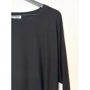 Joah Brown Black Ribbed Long Sleeve Slouchy‎ Top One Size OS thumbnail 3