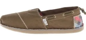 Skechers Bobs Olive Green Canvas Slip On Boat Shoe Flats Women 5 Comfort Neutral thumbnail 1
