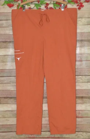 Texas Longhorns Scrub Pants Large Burnt Orange UT Medical Drawstring Unisex thumbnail 1