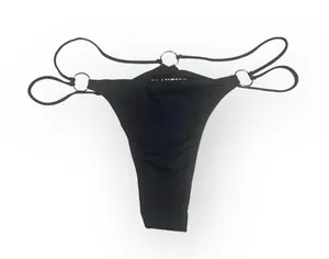 new Frankie’s Bikinis ↯ Kailyn Skimpy Ring Detail Bikini Bottoms ↯ Black ↯ Large thumbnail 9