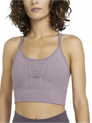 Nike Dri-Fit Laced Sports Bra - Purple Smoke - Size Small thumbnail 1