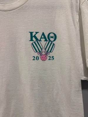 Gildan Kappa Alpha Theta Pickleball For CASA Short Sleeve Tee White thumbnail 3