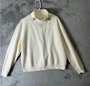 Varley Woods Sweat Sweatshirt Medium Ivory Cream Mock Neck Pullover‎ Athleisure thumbnail 1