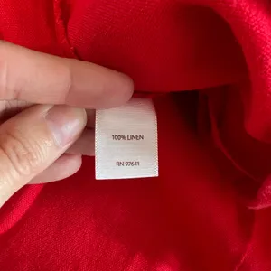 J. Jill Pimento Red 100% Linen Wide Leg Elastic Waist Pants NWT Women's Large thumbnail 8