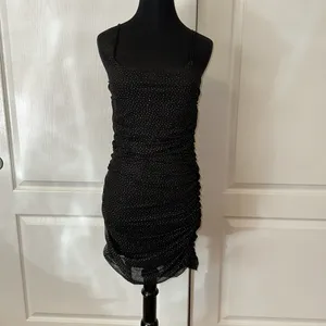 Lucy In The Sky Black Mesh Silver Glitter Party Dress thumbnail 2