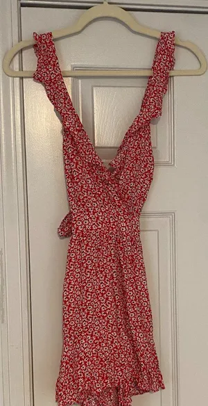 Red Floral Dress thumbnail 1