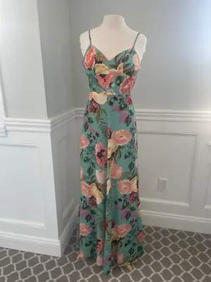 Amanda Uprichard Floral Maxi Dress Size P (Xs)! thumbnail 2