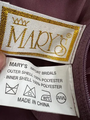 Mary's Bridal Satin A-Line Formal Gown Dress Plum Plus Size 20 NWOT thumbnail 6