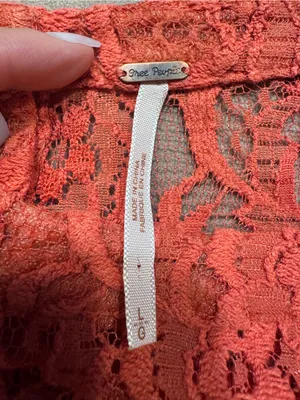 Free People Sheer Lace Melon Stripe Raw Hem Sleeveless Tank Top thumbnail 3