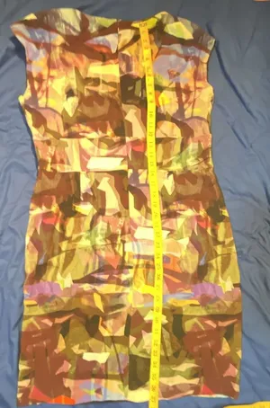 Escada Abstract Watercolor Print Sleeveless Sheath Dress thumbnail 4