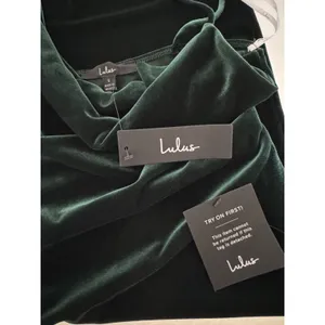 LULUS Jazzy Belle Dark Green Velvet Dress - Size S thumbnail 2