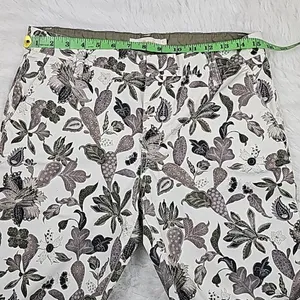 Tory Burch Women's‎ Floral Leaf Printed Trousers Size 27 thumbnail 5