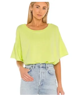 Free People - Cozy Cool Girl Bodysuit Neon Lighting Bug Oversized thumbnail 1