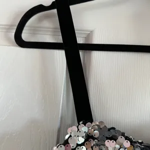 ZARA Sequin Silver Mini Dress thumbnail 6