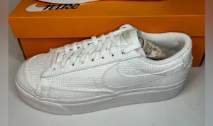 Nike unisex Blazer Low leather-trimmed crocheted platform sneakers casual comfy thumbnail 2