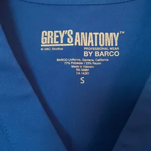 Grey’s Anatomy Professional Wear by BARCO Scrub Top Blue Small thumbnail 4