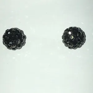 Elegant Black Rhinestone Dainty Boho Stud Earrings thumbnail 2