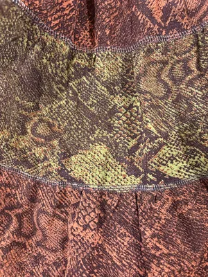 Anthropologie Colima maxi dress snakeskin print burnt orange purple tiered S thumbnail 6