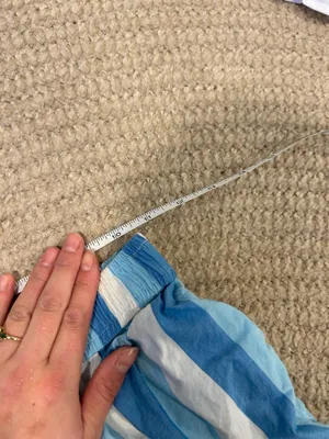 Anthropologie blue and white striped pajama pants thumbnail 10