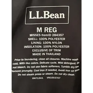 LL Bean Diamond Quilted Full Zip‎ Vest MED Black Plaid Lined Cord Collar thumbnail 8