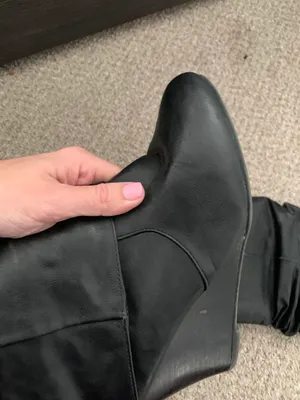 Black Wedge Boots Size 7.5 thumbnail 4