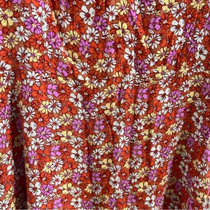 LUSH Feminine Floral Ruffle Strap Midi Dress Summer Back Zip Medium thumbnail 4