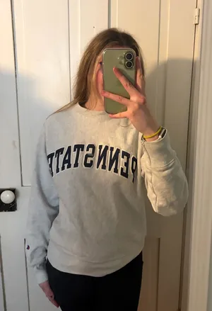 champion reverse weave Penn state gray crewneck thumbnail 1