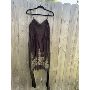 A.P.N.Y. Women's Brown Empire Waist Brown Gold Size 12 Fall‎ Mesh Satin Fairy thumbnail 10