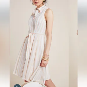 Anthropologie Billie Shirtdress Striped Size 6 thumbnail 5