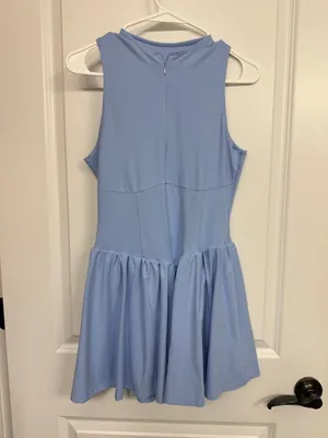 Blue Sleeveless Athletic Tennis Dress Built-In Shorts Women’s L thumbnail 3