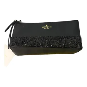 Kate Spade New York Little Shiloh Greta Court Glitter Pouch Black NWT Cityscape thumbnail 7