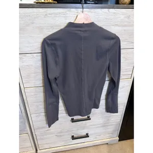 Free People Intimately Ribbed Mock Neck Long Sleeve Top Charcoal Gray Large thumbnail 5