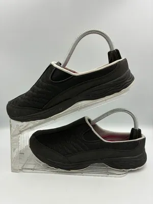 Athletic Works Womens Slip-On Shoes Size 8.5 Black Lightweight Memory Foam Fit thumbnail 2