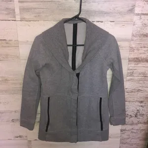 Lululemon Athletica yin to my yang cardi sweatshirt jacket gray and black small‍ thumbnail 4