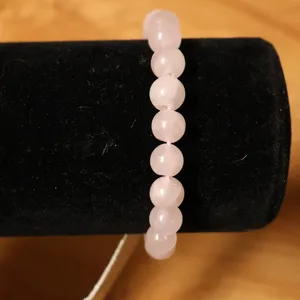 Rose Quartz Bead Stretch Bracelet Pink Healing Crystals Boho Fairy Natural Zen thumbnail 3