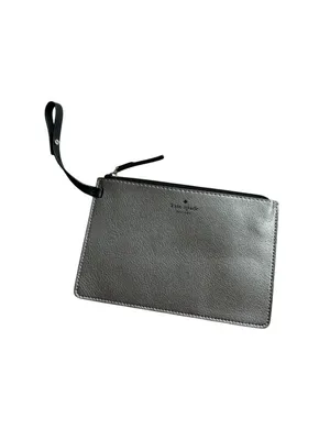 KATE SPADE Pewter Saffiano Leather Wristlet Clutch thumbnail 6