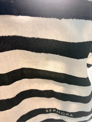 Sephora Black and White Striped Canvas Tote thumbnail 6