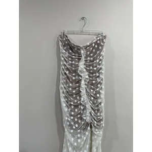 Majorelle White Mesh Polka Dot Brady Dress Revolve Bodycon Midi XL thumbnail 10