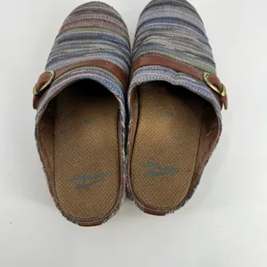 Dansko Women's Espadrille Mule Clog Shoes Multicolor Striped Wedge thumbnail 4