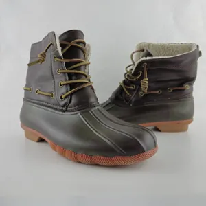 Seven7 Boots Womens 9 Rubber Duck Boots Faux Leather‎ Sheepskin Lining thumbnail 2