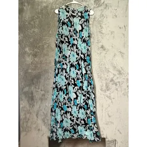 Vintage Y2K Fairycore Floral Sequin Maxi Dress Whimsical Blue Black Cottagecore thumbnail 3