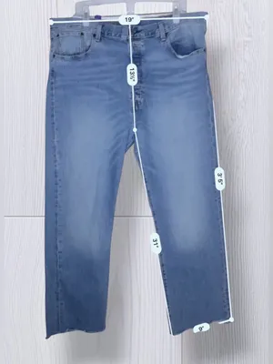 Levi's 501 High Rise Raw Hem Straight Leg Jeans | Light Wash thumbnail 11