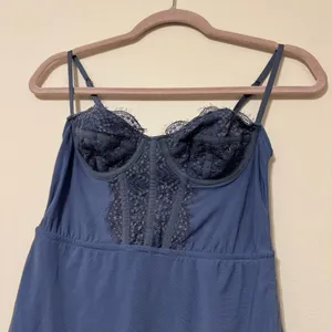 Urban Outfitters Modern Love Corset Blue Lace Mini Dress thumbnail 2