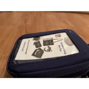 NY Giants NFL Mini Purse Plus Pouch Touch Phone ID Wallet 4" x 4" x 2" thumbnail 2